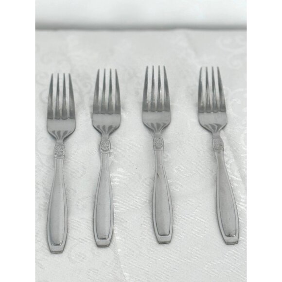 Oneida VISTA Stainless Steel Flatware Salad Fork Set Of 4‎ - Picture 1 of 6